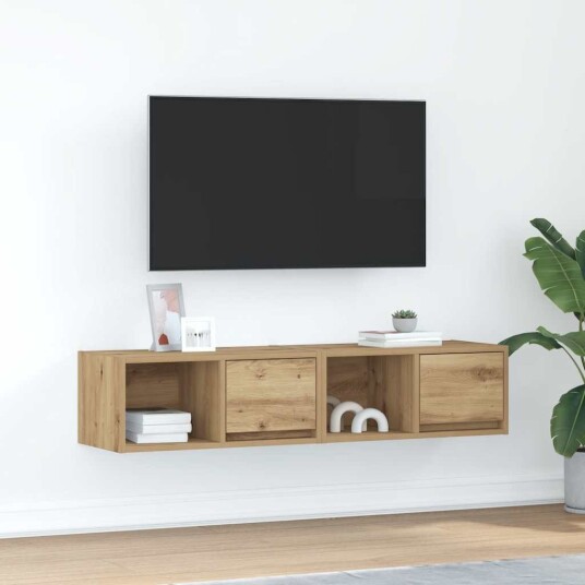 TV benker 2 stk artisan eik 60x31x25,5 cm konstruert tre TV benker 2 stk artisan eik 60x31x25,5 cm konstruert tre