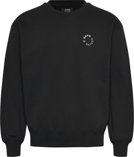 7 DAYS Active Mind Regular Crewneck Black XS 7 DAYS Active Mind Regular Crewneck Black XS