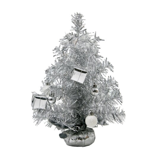 KULZ DEKORASJON JULETRE 30 CM SØLV 