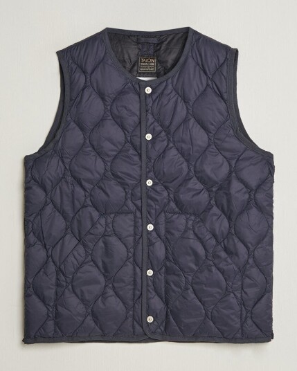 TAION Military Crew Neck Down Vest Dark Navy TAION Military Crew Neck Down Vest Dark Navy