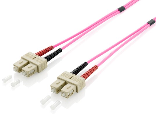 EQUIP LWL Patchkabel SC->SC  5.00m Multimode Duplex OM4 viol