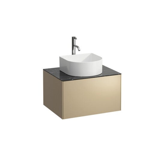 Laufen Sonar Servantskap med 1 skuff 575x455 mm m/topp Gull/Nero Marquina