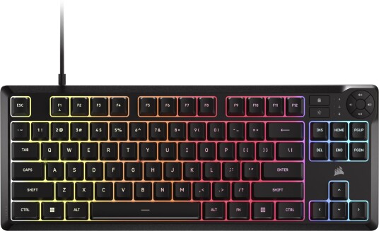 Corsair K55 Core TKL Gamingtastatur RGB Nordisk Svart Corsair K55 Core TKL Gamingtastatur RGB Nordisk Svart