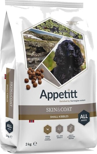 Appetitt Tørrfôr til Hund med Skin & Coat 3 kg - Uten Korn