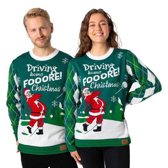 Silly Santa Golferen Julegenser - Medium