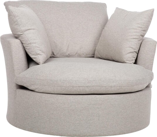 Lenestol HOME4YOU Fluffy svingbar 110x105x65/86 cm Lys grå   Lys grå