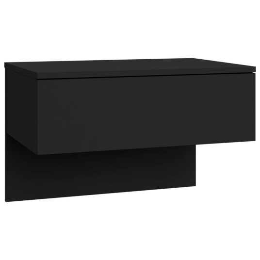 vidaXL Vegghengte nattbord 2 stk svart