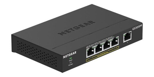 Netgear GS305PP 5-Port Gigabit Ethernet SOHO Unmanaged Switch with 4-Ports PoE+ (83W) (0606449142433)