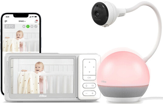 Chillax Giraffe 360 Mood Sleep Trainer 5" Connected Video Baby Monitor White One Size