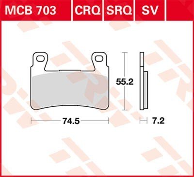 Bremseklosser TRW MCB703