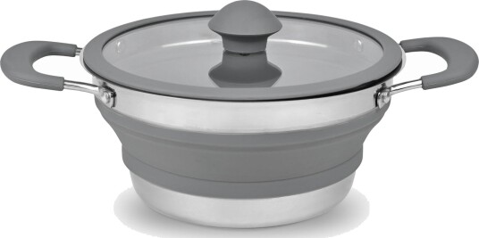 Platinet Sammenleggbar Silikonkjele 1,5L Gr?? Platinet Sammenleggbar Silikonkjele 1,5L Gr??