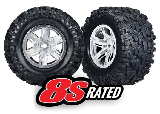 Traxxas 7772R Tires & Wheels Maxx AT/X-Maxx Satin Chrome 2 Traxxas 7772R Tires & Wheels Maxx AT/X-Maxx Satin Chrome 2