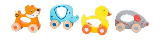 Small Foot Wooden Push Figure Animal on Wheels Small Foot Wooden Push Figure Animal on Wheels