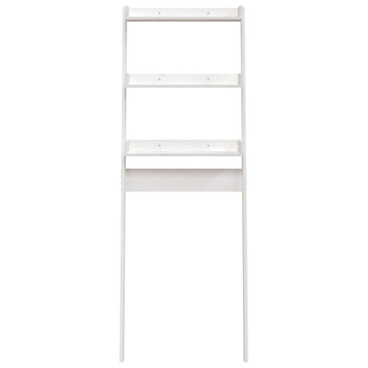 vidaXL Baderomshylle hvit 63,5x32x179 cm heltre furu