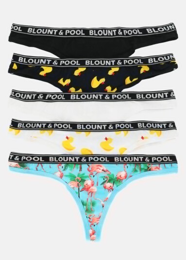 Blount & Pool Tropical String 5-Pack Black Yellow Duck M Undertøy Blount & Pool Tropical String 5-Pack Black Yellow Duck M Undertøy