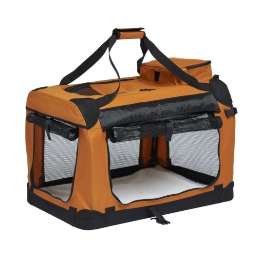 Little&Bigger Softkennel Nylonbur Med Gardiner 60X42X42Cm