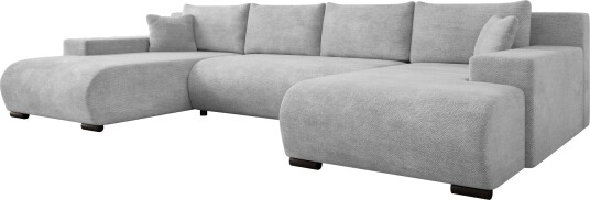 Krysen 4 seters sovesofa med dobbeltdivan   grå