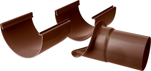 Plastmo tut - justerbar, 30 cm, Ø75 mm, brun