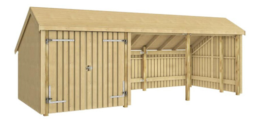 Multibod PLUS 3 Moduler Dobbeltdør Ubehandlet 15,5 m2