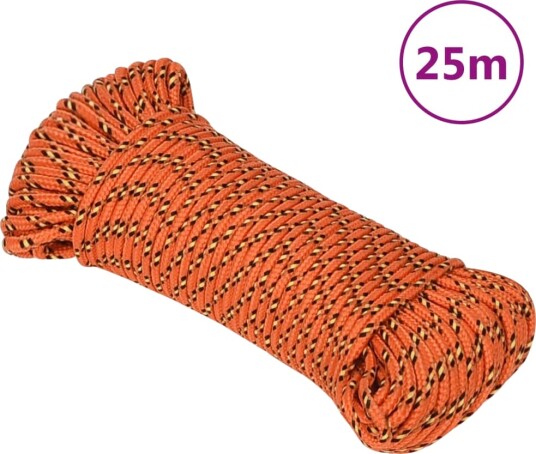  Båttau oransje 5 mm 25 m polypropylen