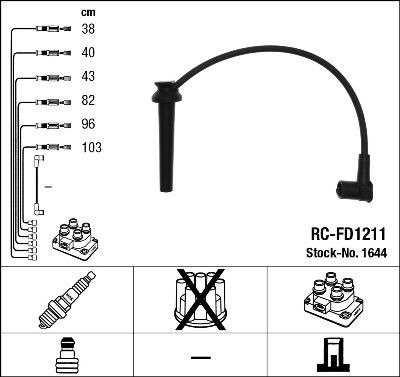 Tennplugg kabelsett NGK 1644