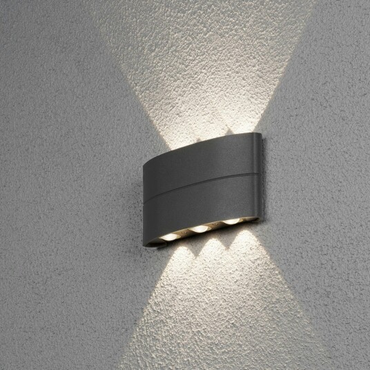 Konstsmide Chieri LED Vegglampe 6x1W Antracit - 7703419 Konstsmide Chieri LED Vegglampe 6x1W Antracit - 7703419