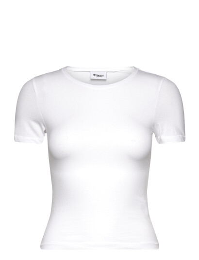 Weekday Slim Fitted T Shirt White XL
