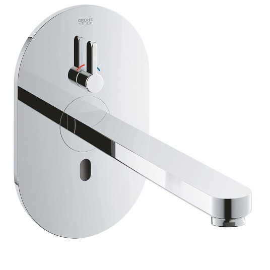 Grohe Eurosmart Cosmopolitian Berør.fri 232 mm tut, 230V, m/temp.reg. Krom Grohe Eurosmart Cosmopolitian Berør.fri 232 mm tut, 230V, m/temp.reg. Krom