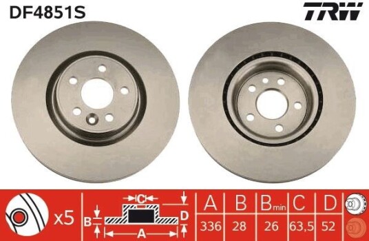 Bremseskive TRW DF4851S