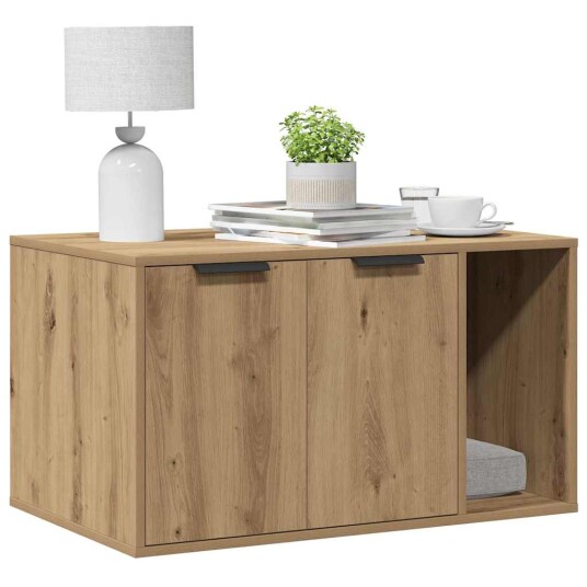 Vidaxl Skap Til Kattetoalett Artisan Eik 80X50X45 cm Konstruert Tre