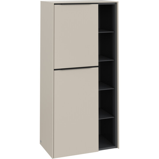 VILLEROY & BOCH SUBWAY 3.0 SIDESKAP 57X120 VENSTRE CASHMERE GREY HÅNDTAK I VOLCANO BLACK VILLEROY & BOCH SUBWAY 3.0 SIDESKAP 57X120 VENSTRE CASHMERE GREY HÅNDTAK I VOLCANO BLACK