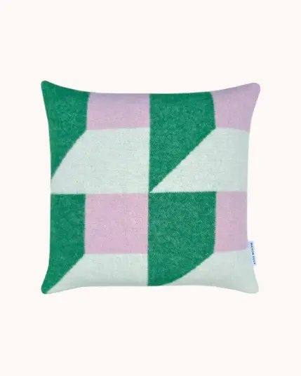 Maison Deux Cubics Putetrekk 50x50 Grønn/Rosa