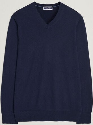Charles Tyrwhitt Pure Merino V Neck Jumper Navy