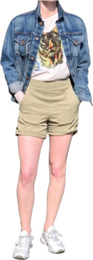 Aeronautica Militare Dame Shorts Grønn XS,