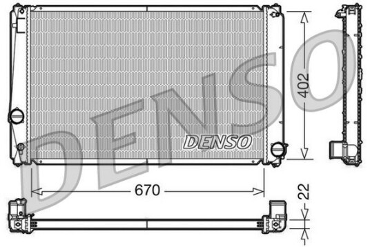 Radiator DENSO DRM50053 Radiator DENSO DRM50053