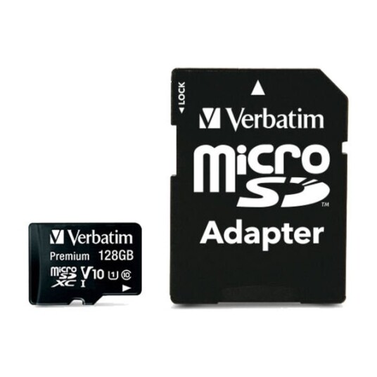 VERBATIM MICRO-SDXC MINNEKORT CLASS 10/U1 ADAPTER 128 GB