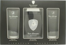Lamborghini Mitico Gavesett 125ml EDT + 100ml Dusjgel + 100ml Aftershave Balm Lamborghini Mitico Gavesett 125ml EDT + 100ml Dusjgel + 100ml Aftershave Balm
