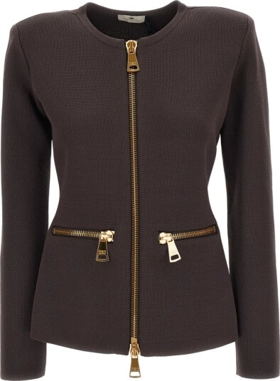 Elisabetta Franchi Dame Jakker Brun XS,