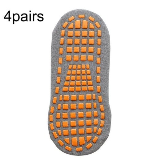 Anti-Slip Sokker Str 35-40 4-pakning - Gra