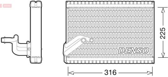 DENSO DEV21003 Fordamper, klimaanlegg DENSO DEV21003 Fordamper, klimaanlegg