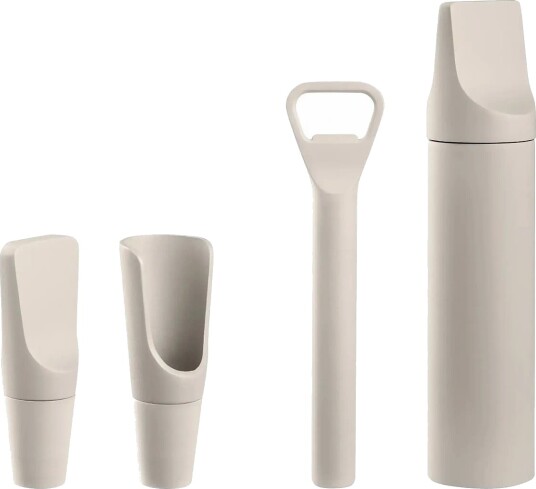 Blomus Set Of 4 Wine Accessories 2,5 X 15 X 20 Cm Ilo Moonbeam Beige L 20CM Blomus Set Of 4 Wine Accessories 2,5 X 15 X 20 Cm Ilo Moonbeam Beige L 20CM