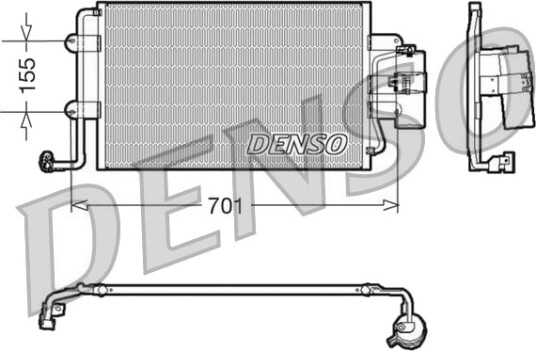 Kondensator, klimaanlegg DENSO DCN32025