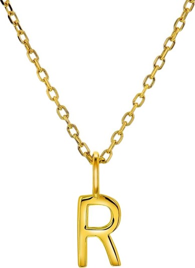 Pan Jewelry Letter smykke i 925 forgylt sølv R