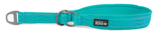 Rufus Hundehalsbånd Halv Jern 25 mm 40-50 cm Turkis