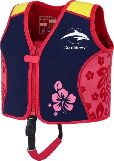 Konfidence Svømmevest Barn 3-6 År Med Stropp Oahu Pink/Navy