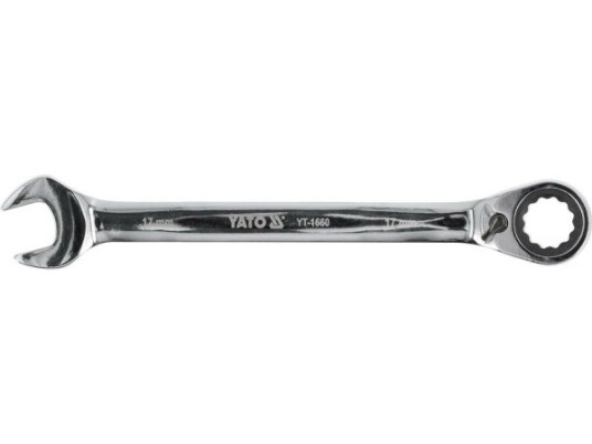 Yato Kombinasjonsnøkkel 17 mm med Skralle - Krom-Vanadium Stål