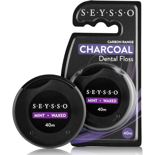 Kull tanntråd SEYSSO Carbon Black Waxed & Mint 40 mtr.