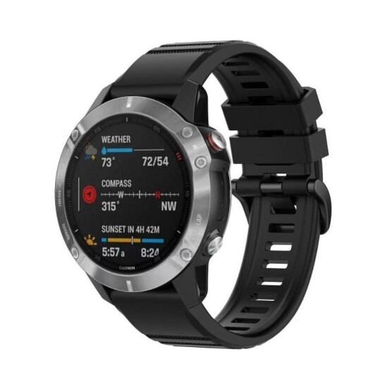 INCOVER Universal Garmin 22mm Rutete Silikon Reim - Svart