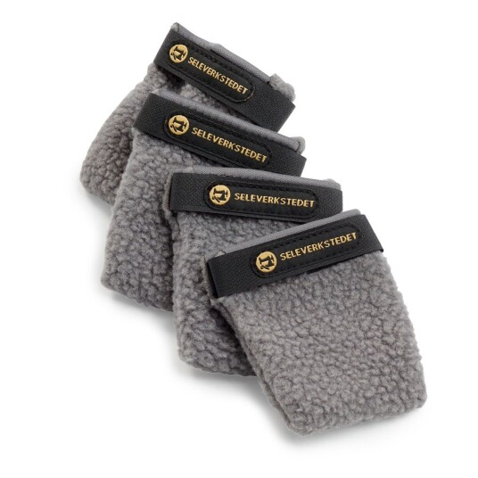 Seleverkstedet Fleece Potesokker Mini 4pk Grå/Svart til Hund Seleverkstedet Fleece Potesokker Mini 4pk Grå/Svart til Hund