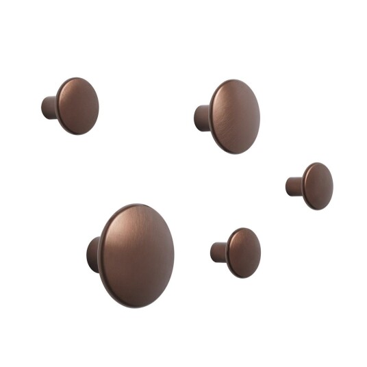 Muuto The Dots knagg metall 5-pakk Umber Muuto The Dots knagg metall 5-pakk Umber